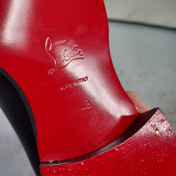 Christian Louboutin Black Chambeliss Leather Oxford Shoe - Picture 4 of 12